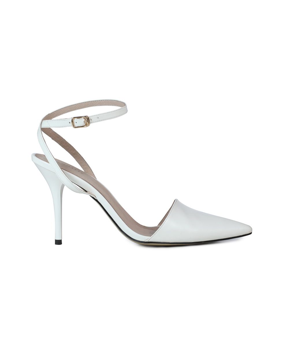 ochirly欧时力ol真皮扣带尖头细高跟单鞋