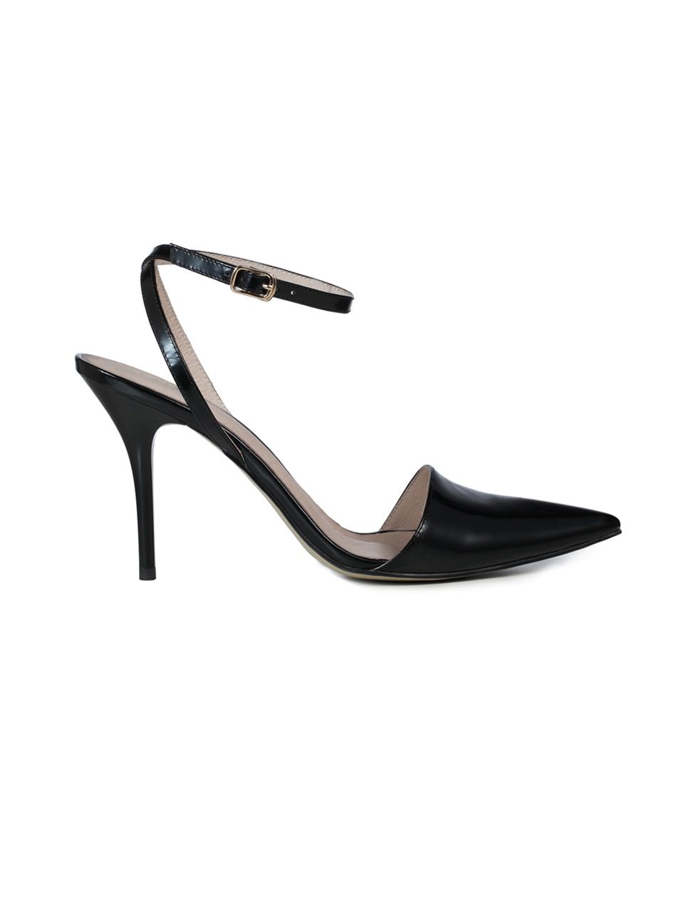 ochirly欧时力ol真皮扣带尖头细高跟单鞋